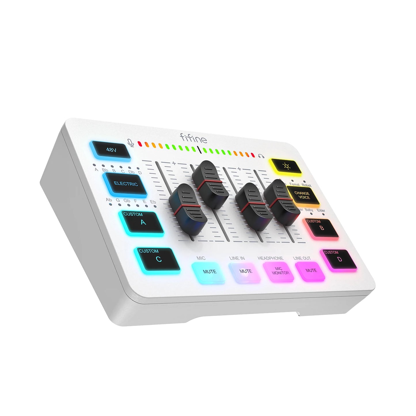 FIFINE RGB Gaming Mixer 🎮 – 4-Channel XLR Audio Interface for Gaming, Streaming, Podcasts & More