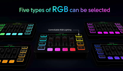 FIFINE RGB Gaming Mixer 🎮 – 4-Channel XLR Audio Interface for Gaming, Streaming, Podcasts & More